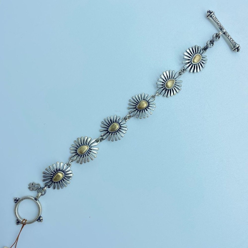 Lucky Brand Silver Tone Flower Design Bracelet